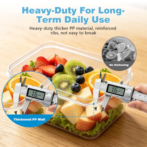 4 Pack Heavy-Duty Fruit Storage Containers for Fridge, Produce Fresh Keeper - view 5