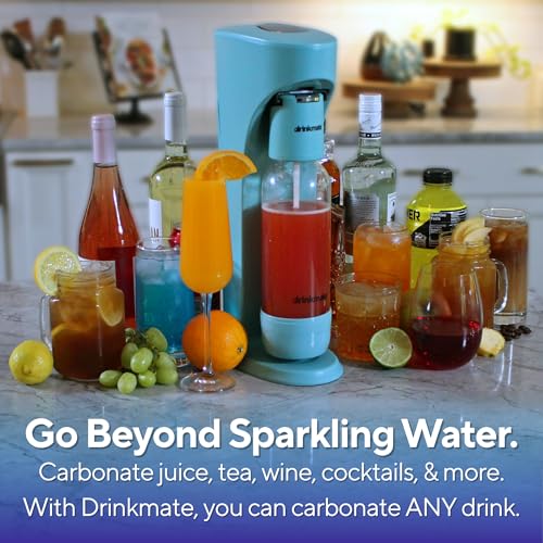 OmniFizz Sparkling Water Maker & Soda Streaming Machine | Carbonates Any Drink | SPECIAL BUNDLE | Includes 60L CO2 Cartridge + Two BPA-Free Bottles (Matte Black) - view 2