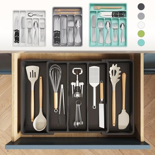 Utensil Organizer for Kitchen Drawers, Expandable Utensil Tray - view 3