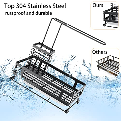 Kitchen Sink Organizer with Brush Rack - Sink Caddy with Drain-Pan - view 5