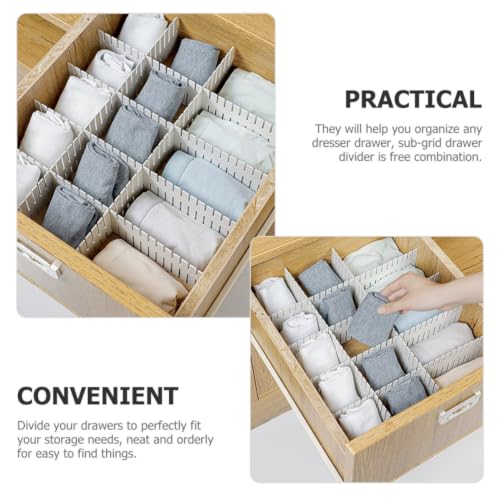 12pcs Adjustable Drawer Organizer DIY Storage System PP Dividers - view 3