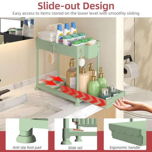 4-Pack 2-Tier Under Sink Organizer with Pull Out Drawers - view 2
