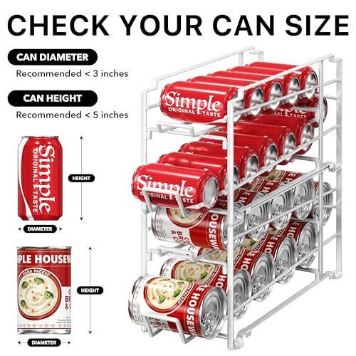 4-Pack Soda Can Stackable Rack Dispenser Organizer, White - view 5