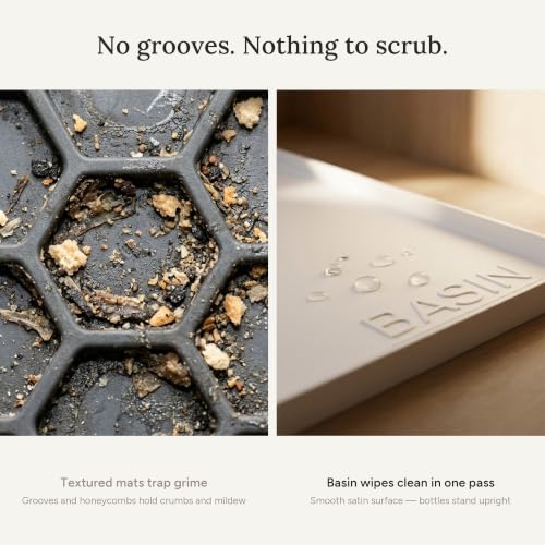 Heavy Duty Under Sink Mat - The Original Silicone Under Sink Mats for Kitchen Waterproof - Under Sink Tray for Kitchen Waterproof - Under Sink Cover Kitchen Cabinet Liner White 34x22 - view 5