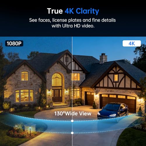 4K PoE Security Camera System, Build in 64GB Storage, Metal Housing - view 3