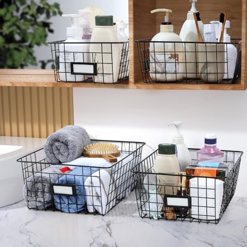 6 Pack Wire Baskets for Pantry Organization and Storage, Kitchen Organizer, 2 XXLarge & 2 XLarge & 2 Large - view 5