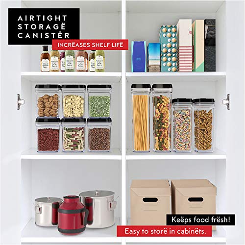 Pasta Storage Containers for Pantry Airtight - 2 Pc Spaghetti Container Storage - Ideal for Spaghetti & Noodles, Kitchen Pantry Organization and Storage - Keeps Food Fresh & Dry - view 2