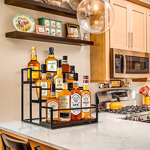 Coffee Syrup Rack Organizer 3-Tier 12 Syrup Bottles Holder Stand for Coffee Bar Station Storage Shelves for Syrup, Wine, Dressing for Kitchen Countertop - view 5