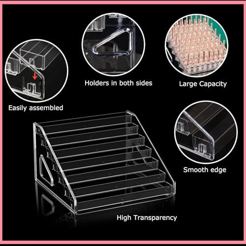7-Tier Nail Polish Organizer Rack, 2 Pack Storage Holder Stand - view 6