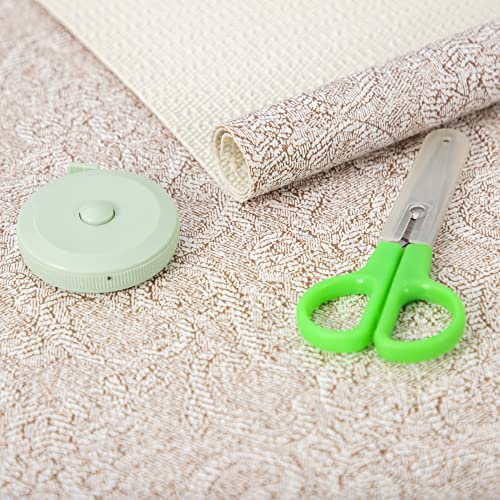 12X120 Inch Shelf Liner with Scissor & Tape Measure for Kitchen Cabinets, PVC Drawer Liner for Dresser Non-Slip Bathroom, Non-Adhesive Cabinet Liner Washable (Pale Blue) - view 8
