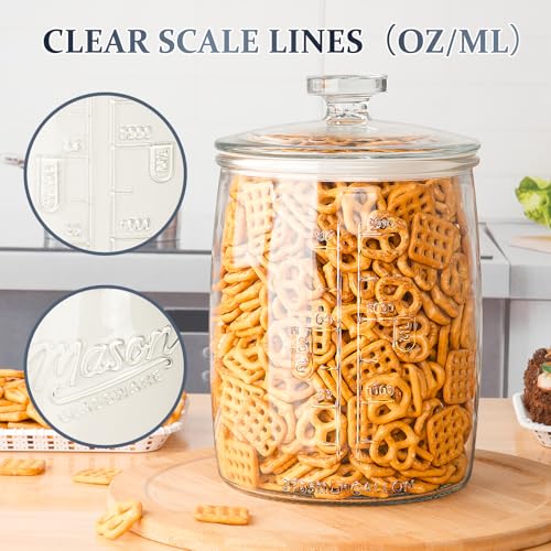 1 Gallon Glass Cookie Jar with Airtight Lid, 2 Pack - view 5
