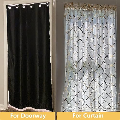 Tension Curtain Rod Adjustable 28-40 Inch, 2 Pack, Black - view 5