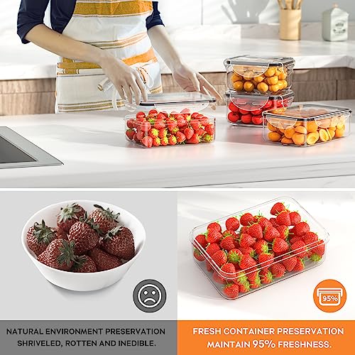 40 PCS Food Storage Containers with Lids Airtight (20 Containers & 20 Lids), Plastic Storage Meal Prep Container-Stackable 100% Leakproof & Microwave Organization and Storage Sets, Lunch Containers - view 4