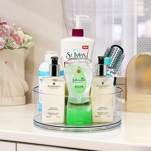 Lazy Susan Organizer, Clear Turntable Organizer (Tall 2 Pack) - view 7