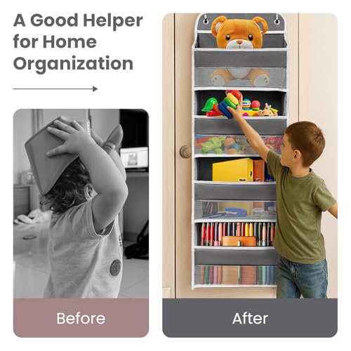 Over the Door Organizer 4 Shelves & 4 Side Pockets, Hanging Door Storage - view 4