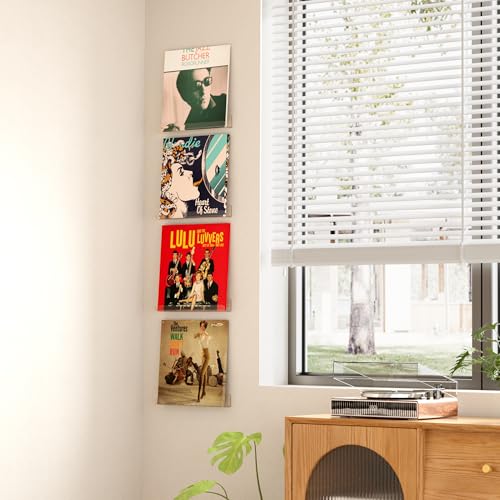 8 Pcs 12" Vinyl Record Wall Mount Shelves, Clear Acrylic Display - view 4