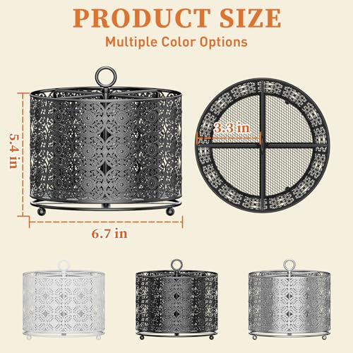 360° Rotating Utensil Caddy - Raised 4 Compartments Large Capacity - view 5
