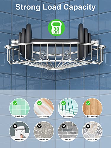 2-Pack Corner Shower Caddy, SUS304 Stainless Steel, Silver - view 4
