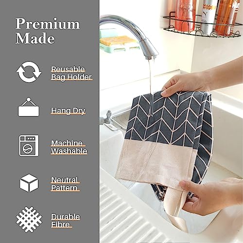 Plastic Bag Holder, Canvas Grocery Bag Holder Dispenser, Storage - view 5