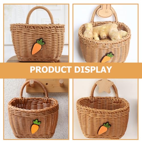 Wall Hanging Flower Basket 18x17x15cm Plastic Onion Ginger Holder - view 4