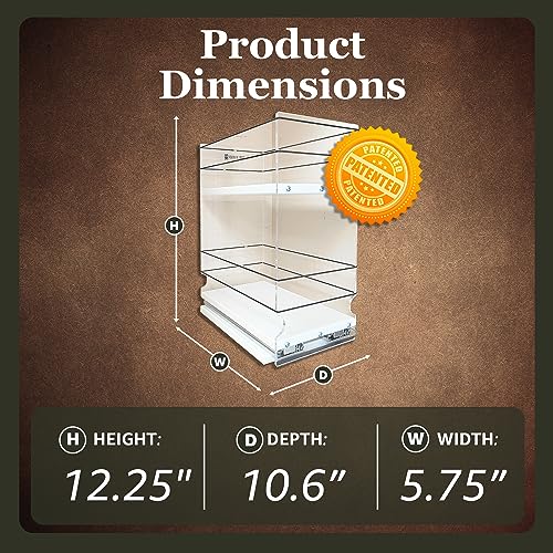 Heavy Duty Kitchen Spice Rack Storage - Pull Out Drawers For Kitchen Cabinets - Sliding Pantry Organizers - Seasoning Cabinet Pull Out Shelves - Made in USA -5.75"W x 12.25"H x 10.6"D - view 2