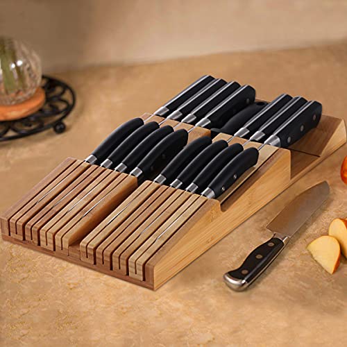 Bamboo In-Drawer Knife Block Set for 16 Knives(Not Included) - view 3