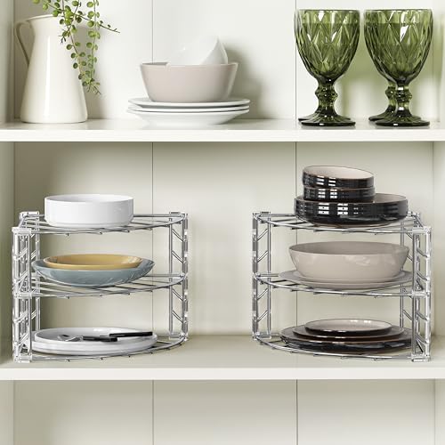 3-Tier Counter and Cabinet Corner Shelf Organizer, Chrome - view 2