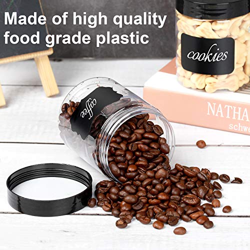 8 OZ Plastic Jars with Lids, 24 Pack Clear Plastic Slime Containers for Kitchen and Household Food Storage of Dry Goods, Creams and More, BPA Free - view 5