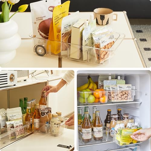 Fridge Organizer and Storage Drawer Roll Out Refrigerator Bins,2 Pack - view 6