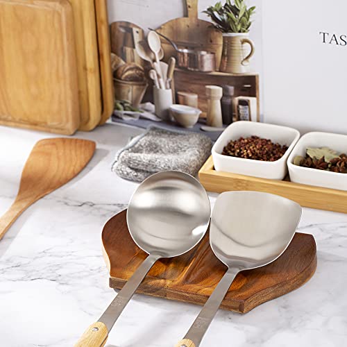Wooden Spoon Holder, Large Double Wooden Spoon Rest for Stove Top - view 2