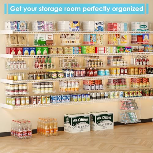 3-Pack Under Shelf Hanging Baskets Space-Saving Pantry Shelf Organizer - view 6