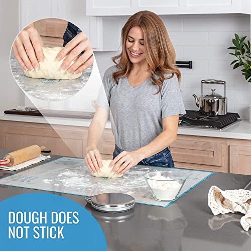 Pancake Batter Dispenser and Silicone Pastry Mat - Perfect Baking Tool for Cupcakes, Waffles, Crepes, Cake or Any Baked Goods - Extra Large Baking Mat For Rolling Out Dough - 100% Silicone - view 5