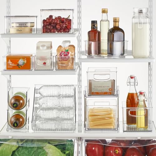 Lazy Susan Turntable Plastic Spinner for Kitchen/Bathroom, Pantry, Fridge, Cupboards, or Counter Organizing, Fully Rotating Organizer for Food, 9" Round - Lumiere Collection - Clear - view 6