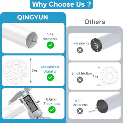 Tension Curtain Rod 31-76 In Spring Adjustable Tension Rods No Drill White - view 4