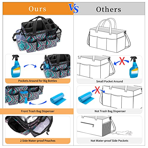Wearable Cleaning Caddy Bag with 4 Foldable Dividers, Totem - view 3