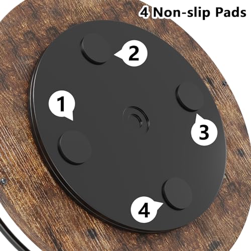 Lazy Susan Organizer：9 Inch Rotating Spice Rack for Kitchen Countertop Round Wooden Turntable Holder for Cabinet, Dining Table, Cupboard Storage – Black - view 5