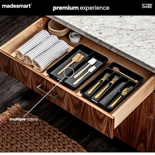 Classic 2 Compartment Compact Utensil Tray, White - view 4