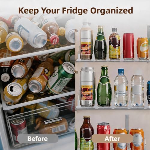 6 Row Automatic Soda Can Organizer for Refrigerator, Depth 15" - view 5