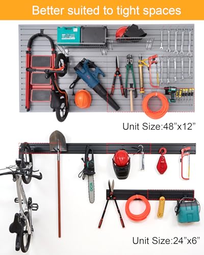 Slatwall Panels Garage Tool Organizer Wall Mount Garage Slat Wall Storage Systems, Bike Storage Rack Garage Organizers and Storage PVC Wall Panels Slat Wall Paneling - view 6