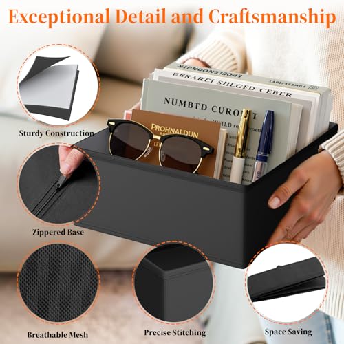 Drawer Organizer Clothes, 24 Pack Drawer Organizers and Underwear Organizer for Nursery, Dividers Clothes Organizer, Closet Organization and Foldable Storage Bins for Sock, Bra, Tie, Black - view 5