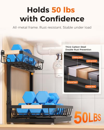 3-Pack Under Sink Organizer, 2-Tier Pull-Out Cabinet Organizer - view 6