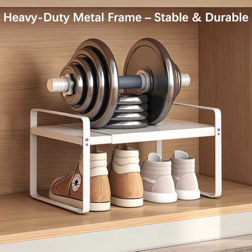Expandable Shoe Rack, Closet Shoe Organizer, 10" High, 15"-24" - view 4
