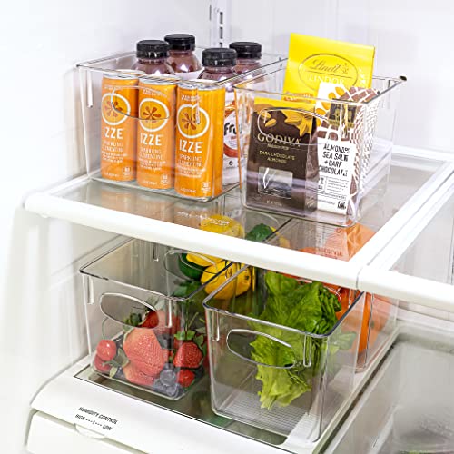 Fridge Organizers and Storage, Clear Plastic Bins (Small, 4 Pack) - view 6