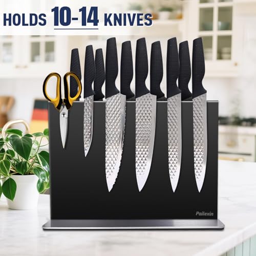 Magnetic Knife Block Without Knives—Black, Stainless Steel, 12" - view 4