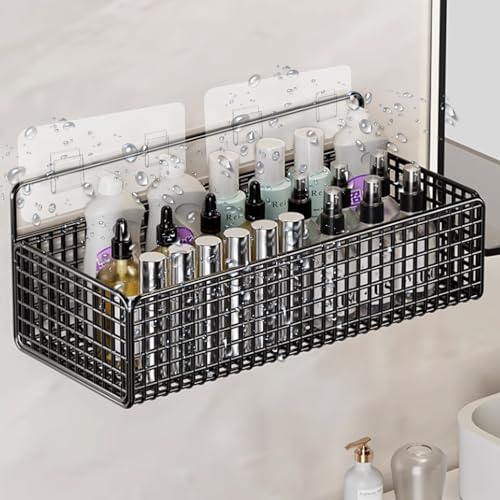 Shower Caddy Bathroom Organizers 6 Pcs Bathtub Shampoo Holder Self-Adhesive Spice Storage Shelves Inside Rack Replacement Corner Heads Hooks Wall Strips Baskets Suction Cup Hook Integrated Mounted - view 4