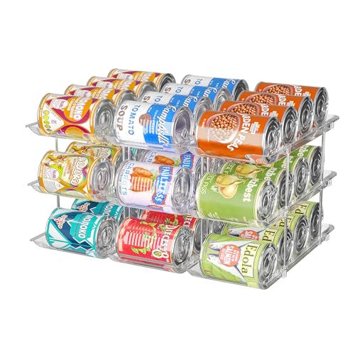 Can Organizer for Pantry, 3 Tier Rolling Can Storage Organizer Pantry