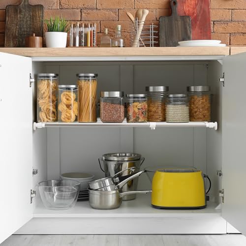 Adjustable Closet Rod 33-46" Tension Shelf Wardrobe Organizer - view 2