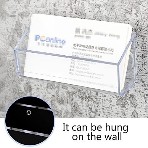 8 Pcs Acrylic Business Card Holder for Wall Mount or Place on Desk - view 3