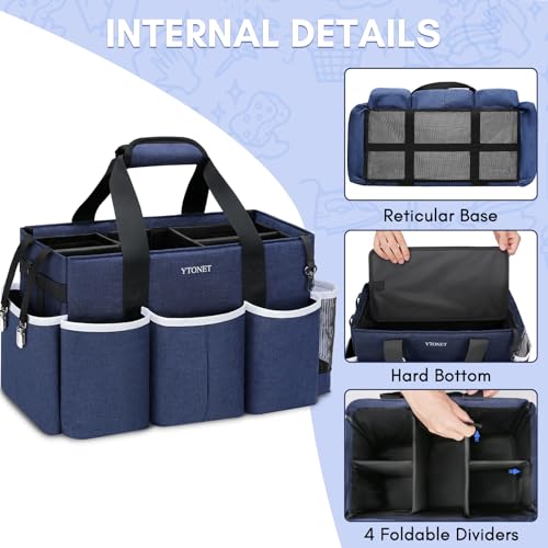 Wearable Cleaning Caddy Bag, Large Cleaning Supplies Organizer, Blue - view 3