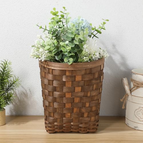 Wall Hanging Woven Basket 25.5x17x13.5cm with Handle for Kitchen Storage - view 4